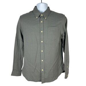Jachs New York Mens Classic Fit Grey Button-Up Shirt Size Small